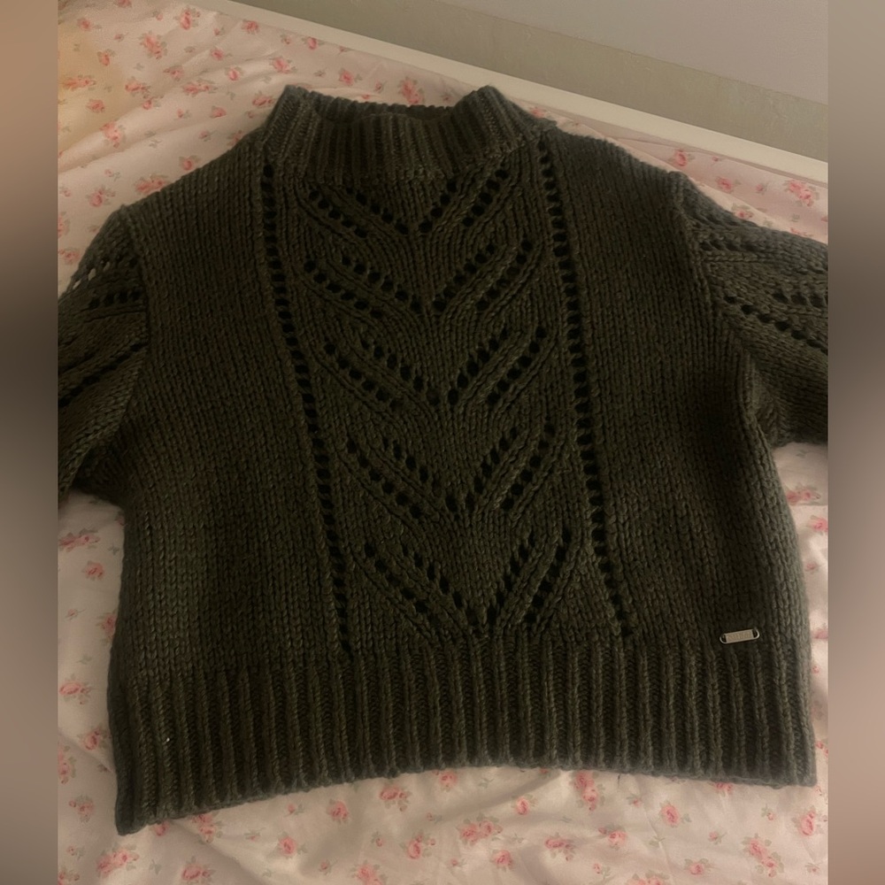 Army green sweater